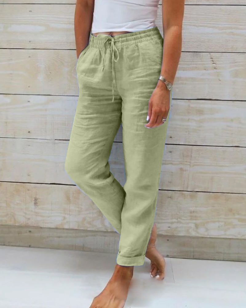 Ellison™ | Casual Linen Drawstring Trousers