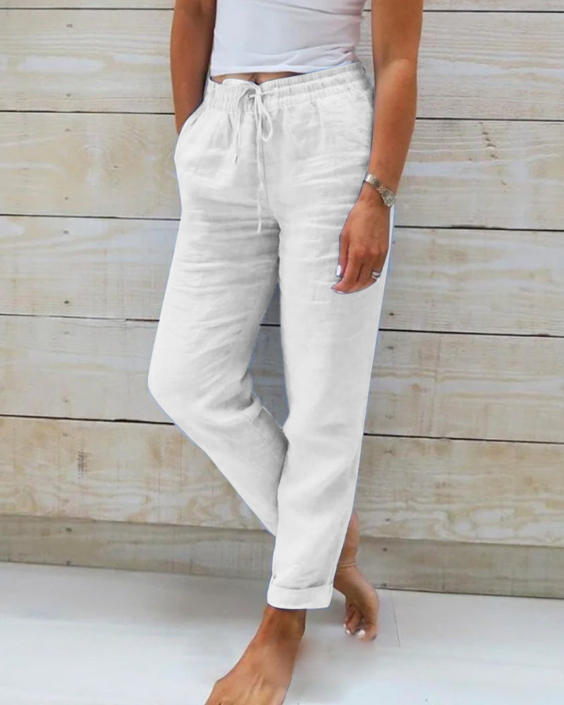 Ellison™ | Casual Linen Drawstring Trousers