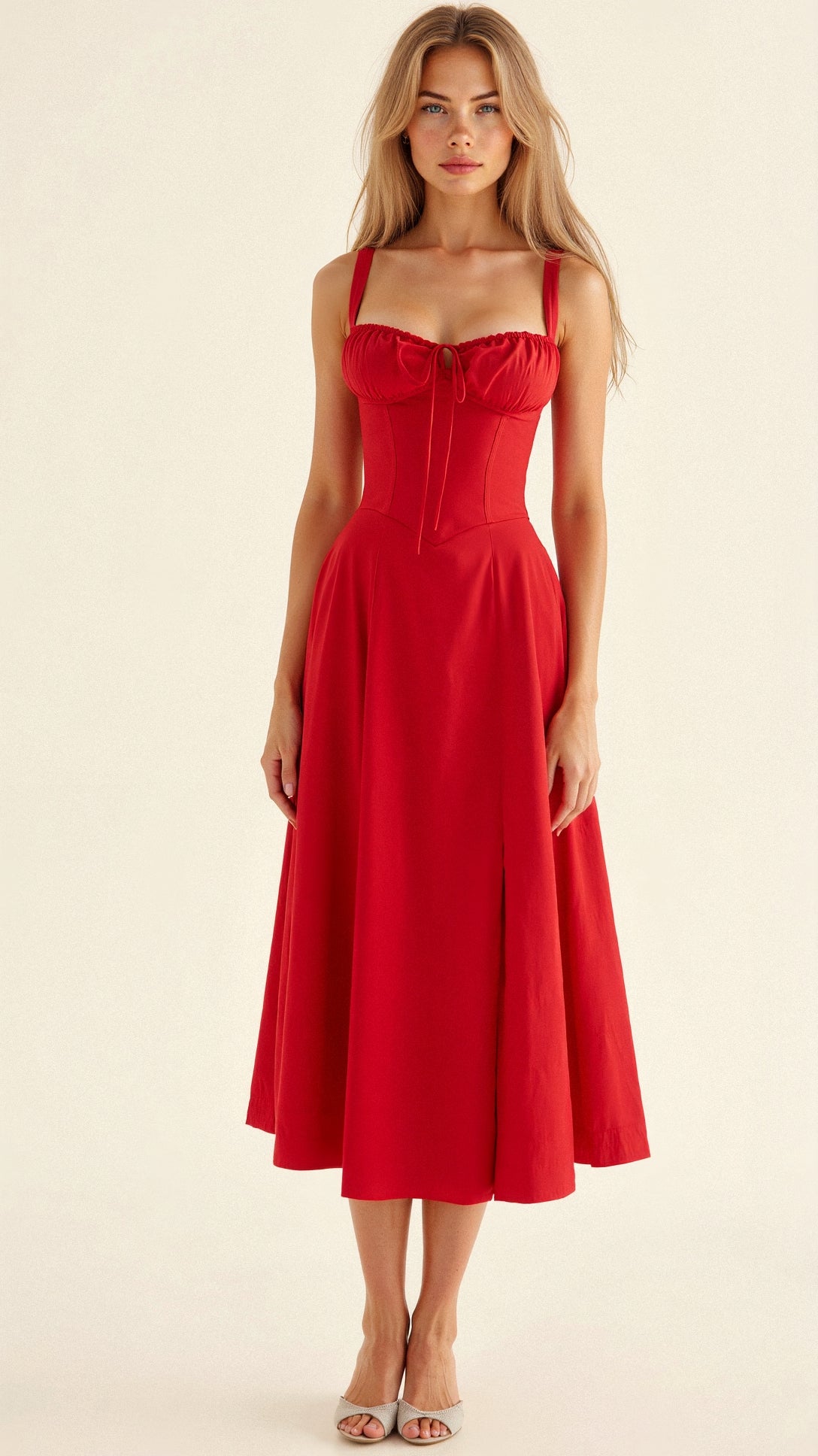 Harrington™ | Elegant Corset-Style Midi Dress