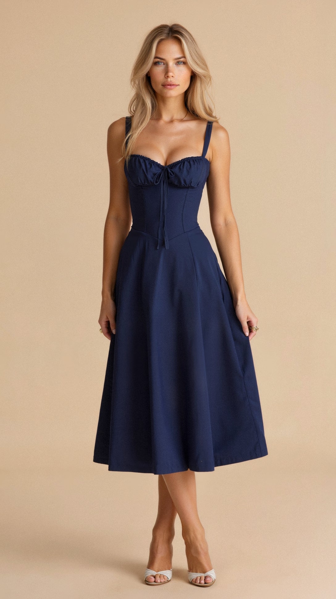 Harrington™ | Elegant Corset-Style Midi Dress
