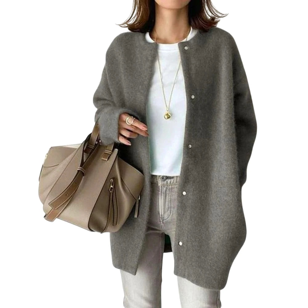 Women's Long Oversized Fit Knitted Cardigan