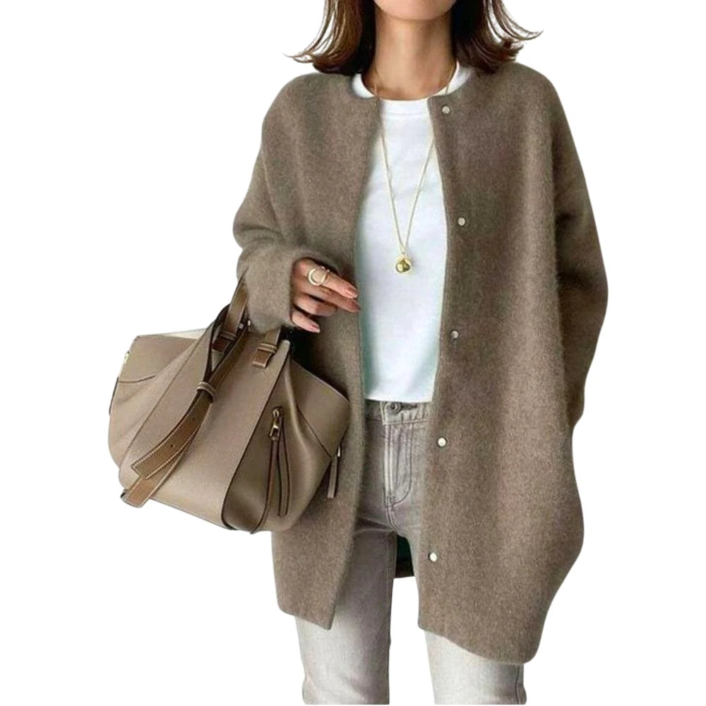 Women's Long Oversized Fit Knitted Cardigan