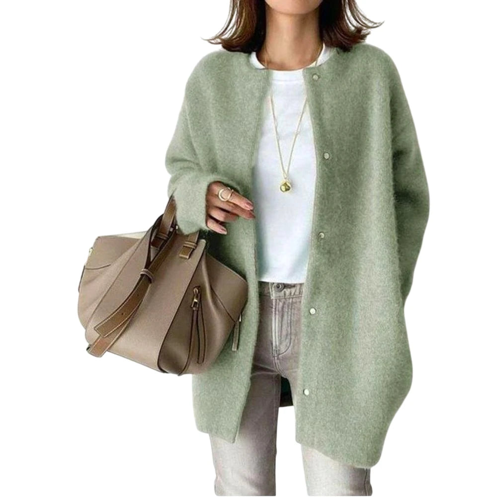 Women's Long Oversized Fit Knitted Cardigan