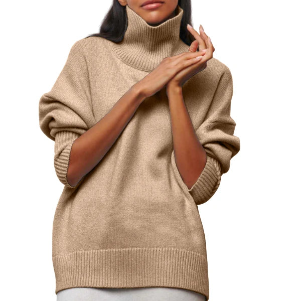 Women's Cosy Oversized Turtleneck Jumper