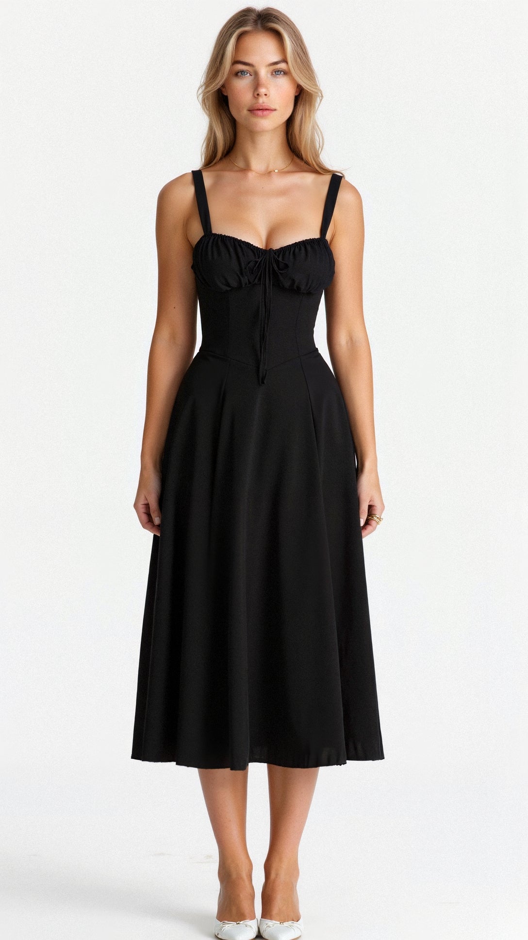 Harrington™ | Elegant Corset-Style Midi Dress