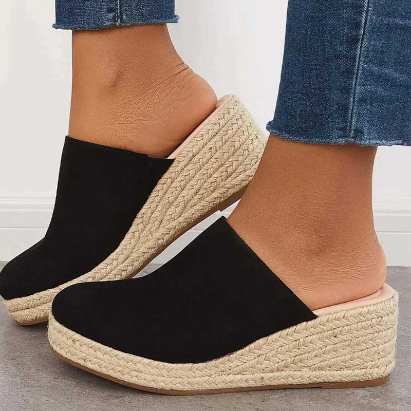 Blackwood™ | Stylish Espadrille Slippers with Elegant Heels