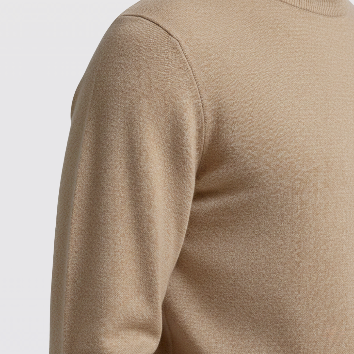 Men's High Neck Textured Knit Winter Jumper