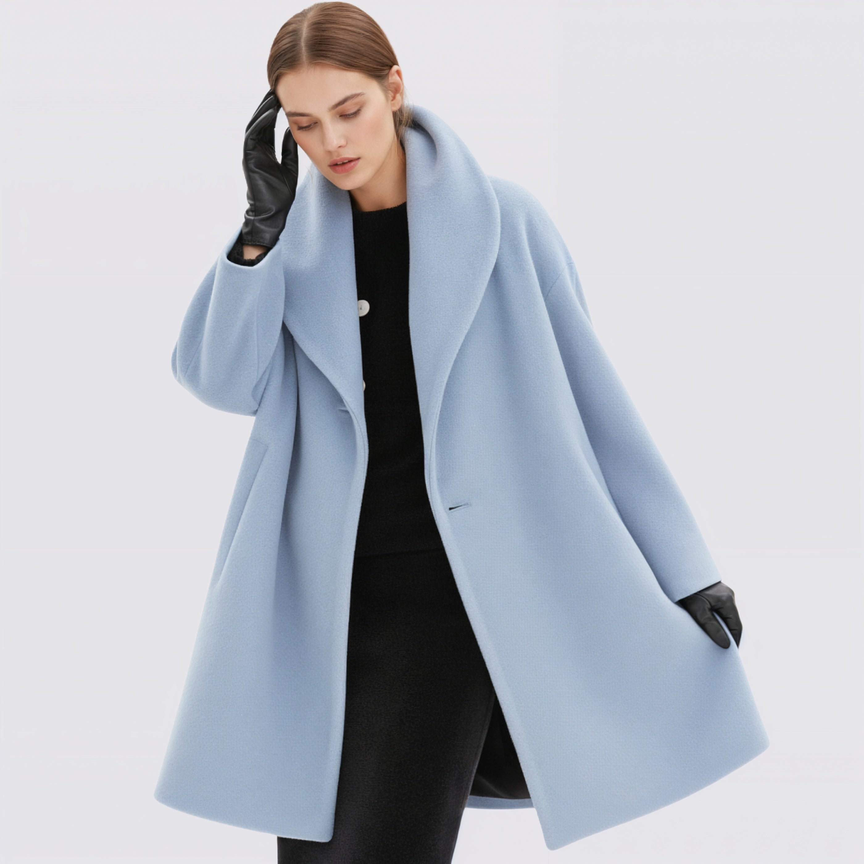 Women's Long Oversized Collar Winter Coat