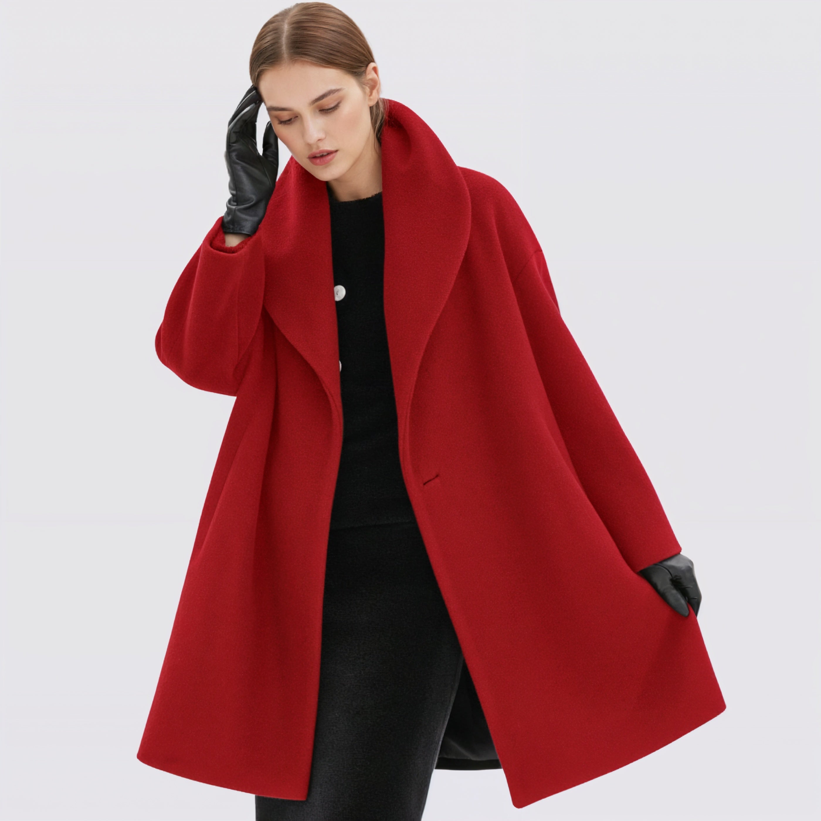 Women's Long Oversized Collar Winter Coat