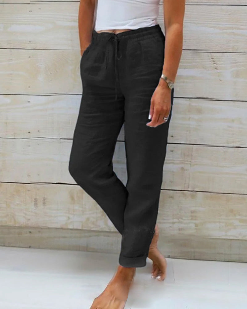 Ellison™ | Casual Linen Drawstring Trousers