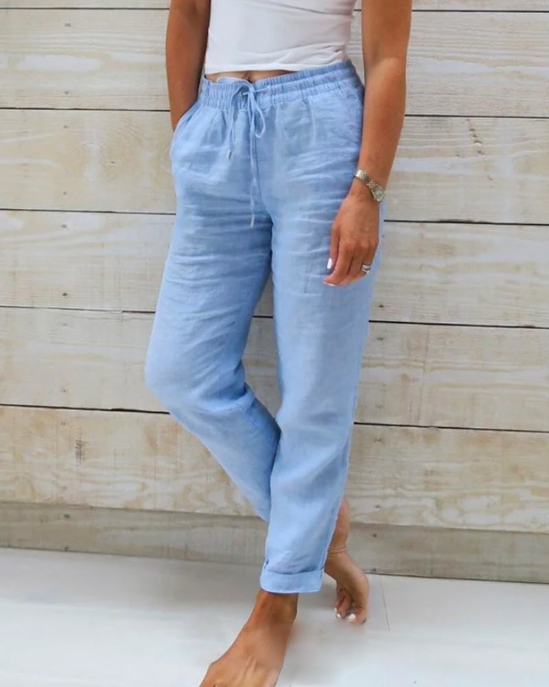 Ellison™ | Casual Linen Drawstring Trousers