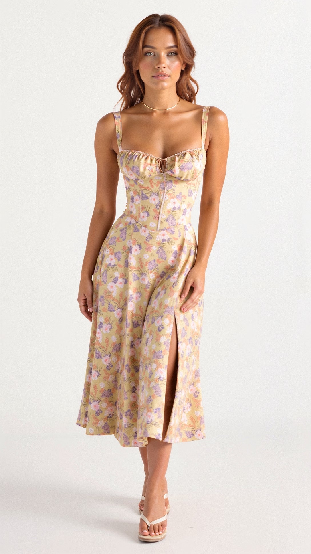 Harrington™ | Elegant Corset-Style Midi Dress