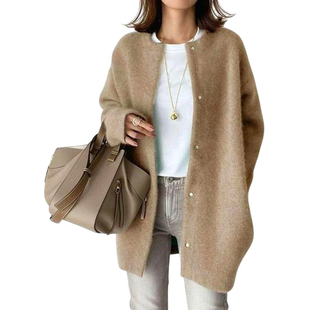 Women's Long Oversized Fit Knitted Cardigan