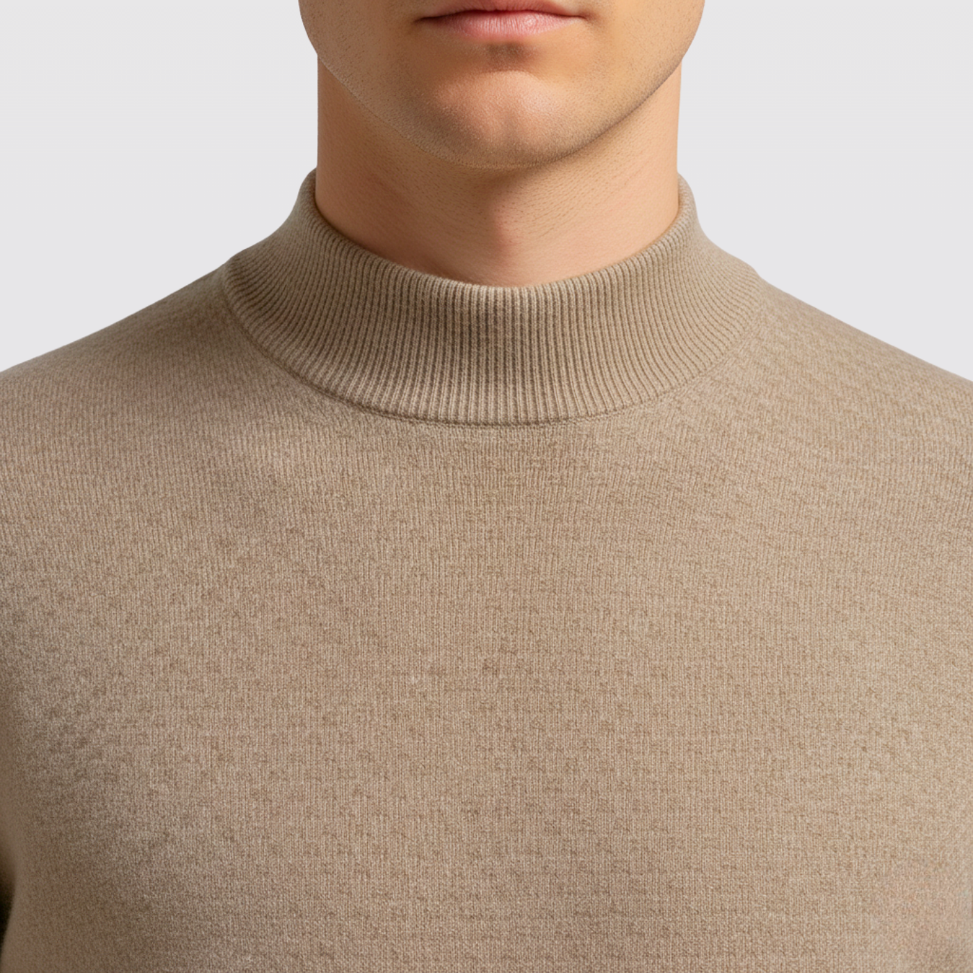 Men's High Neck Textured Knit Winter Jumper