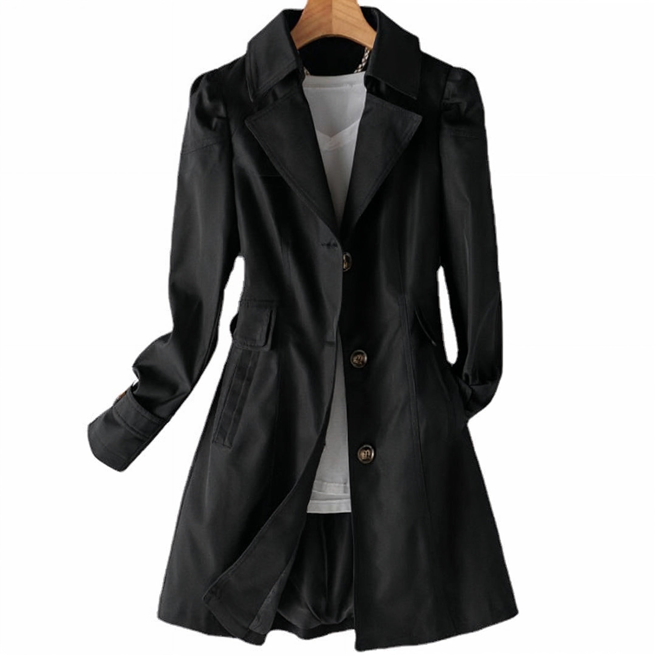 Women's Chic Lightweight Long Trench Coat