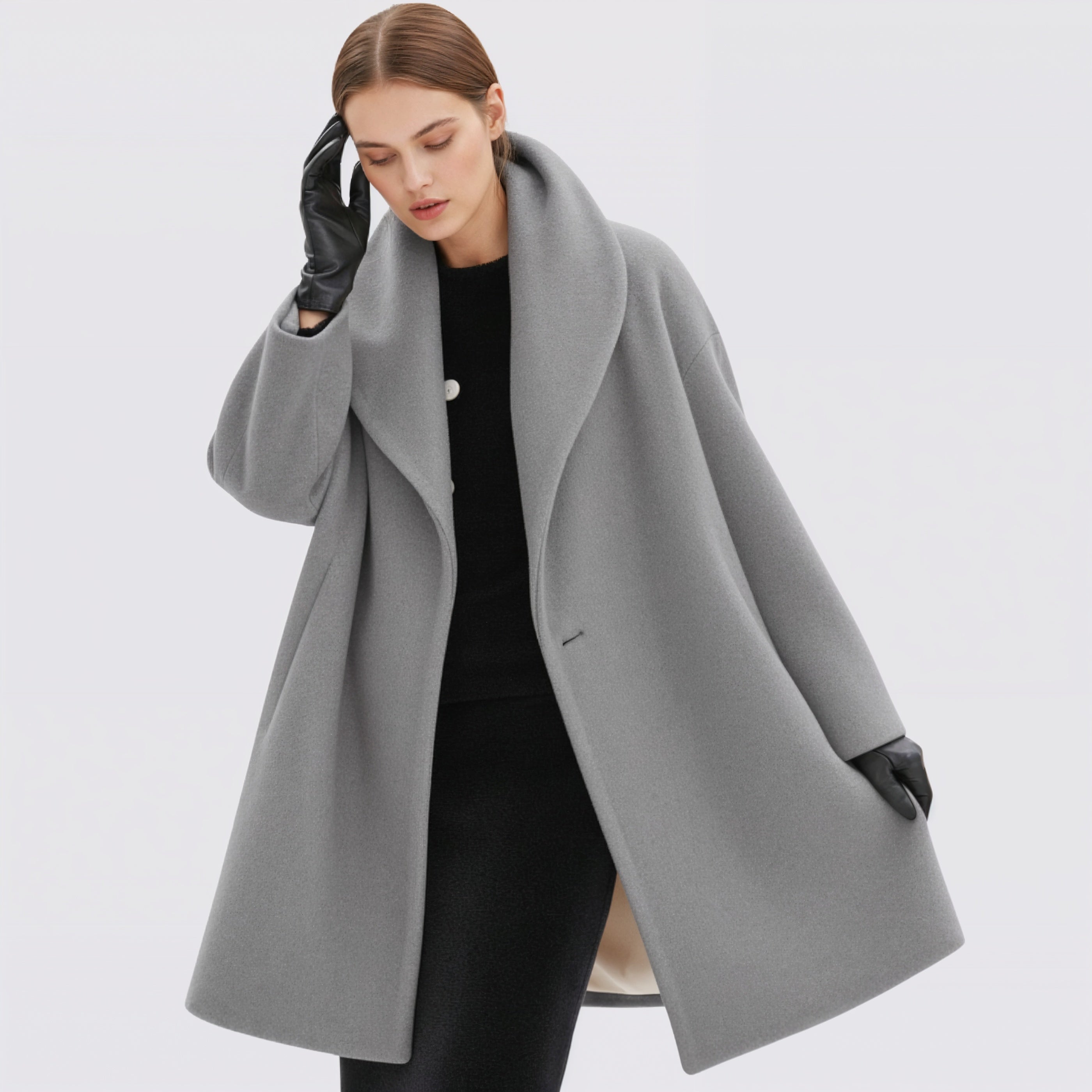 Women's Long Oversized Collar Winter Coat