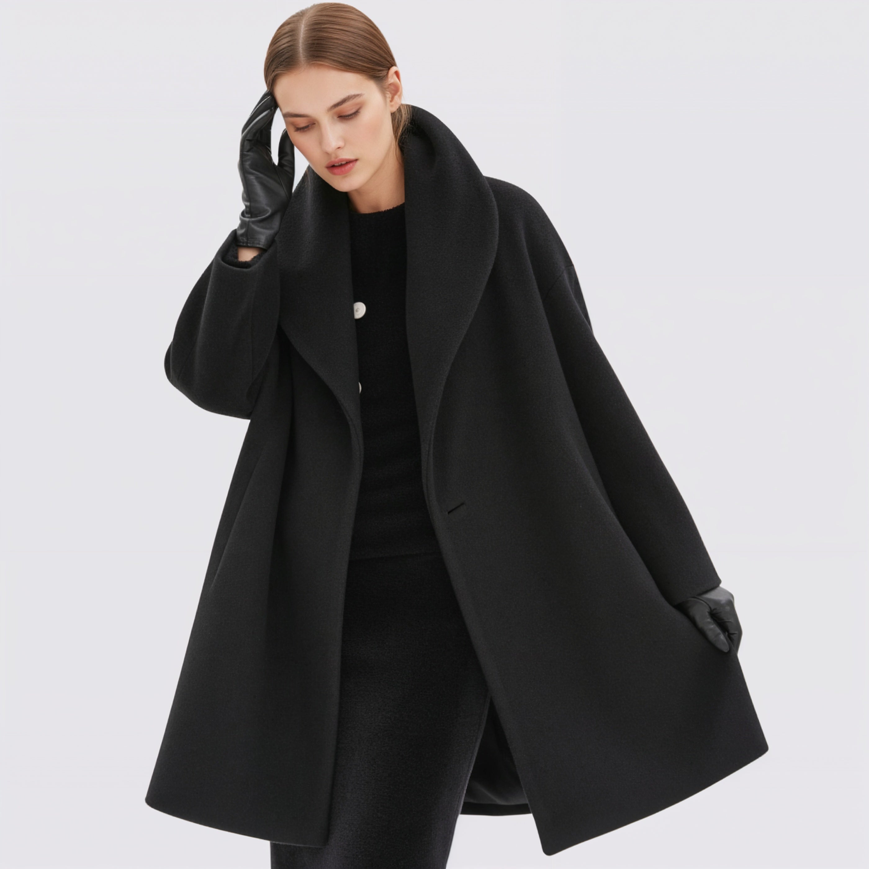 Women's Long Oversized Collar Winter Coat