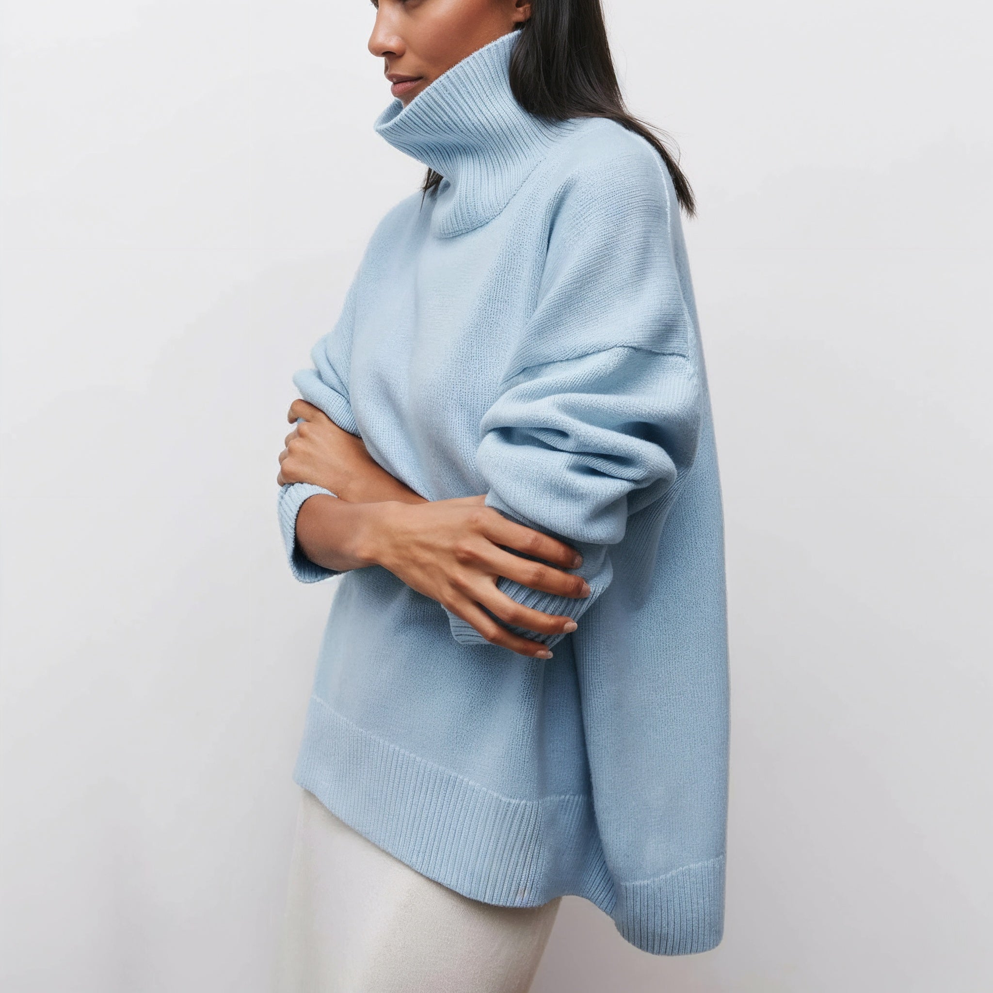 Women's Cosy Oversized Turtleneck Jumper