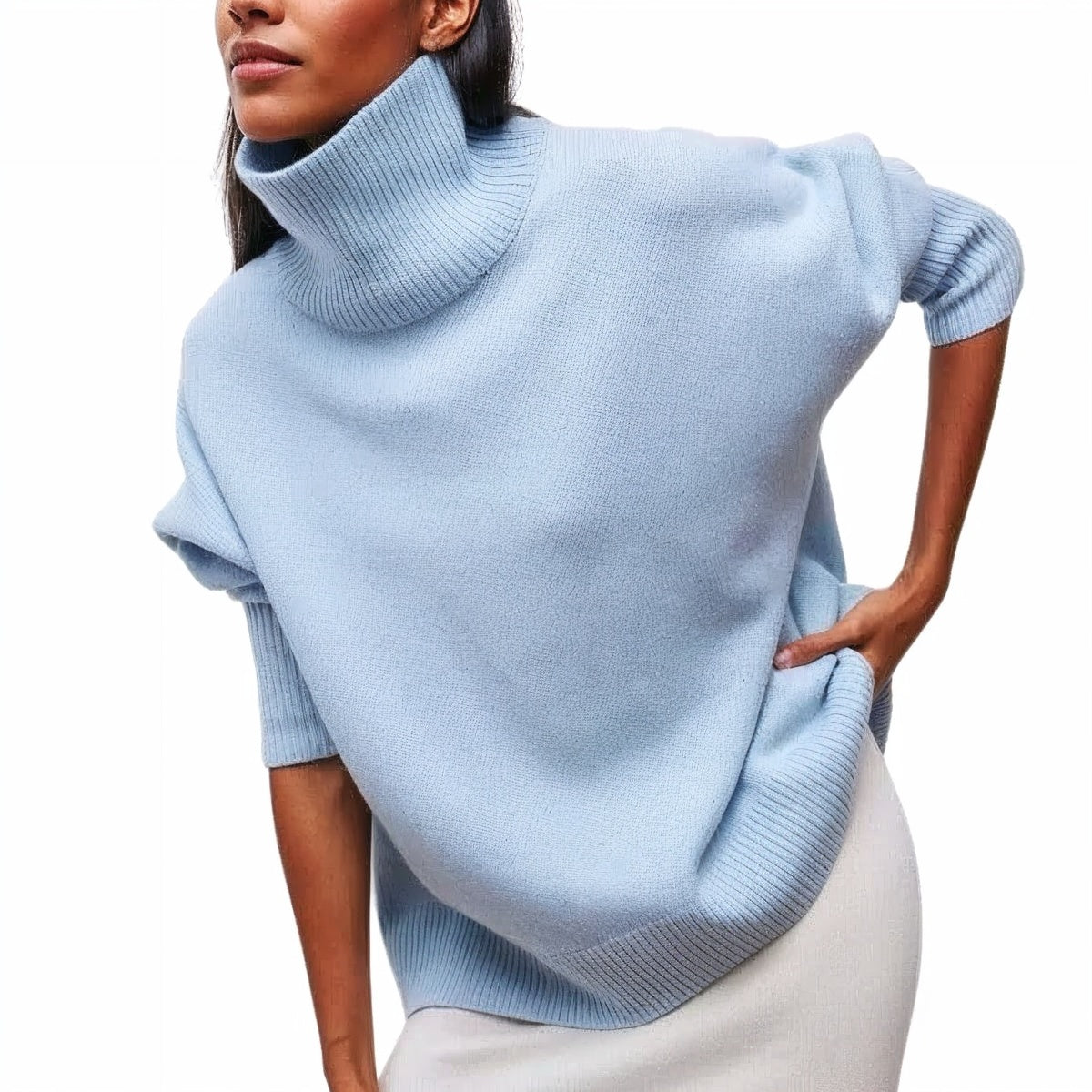 Women's Cosy Oversized Turtleneck Jumper